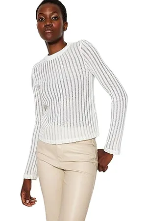 Trendyol Damen Gerade Lange Ärmel Regulär Die Bluse