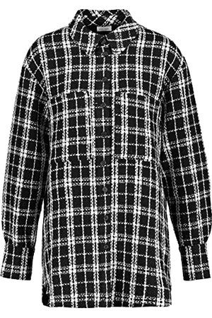 Gerry Weber Damen Karierte Blusenjacke Langarm, Manschette kariert 38