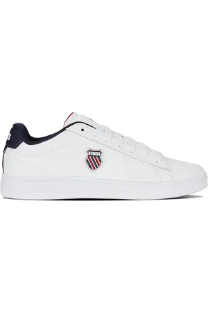 K-Swiss Herren Court Shield II Sneaker, WHT/Peacot/SMBA RED, 40 EU