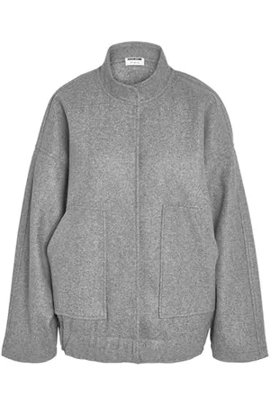 Noisy May Damen Jacke Oversize hoher Kragen Lange überschnittene Ärmel Fronttaschen, Farben: , Größe:XS
