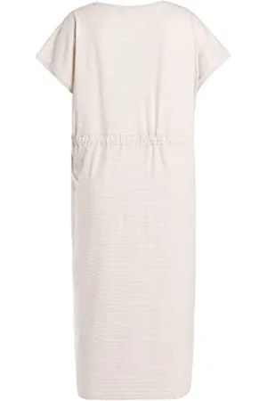 Ulla Popken Damen Oversized V-neck Half Sleeve Midi Dress Kleid, , 46 Große Größen EU