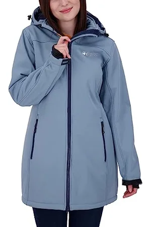 DEPROC-Active Deproc Active Damen Gefütterter Softshellmantel Kurzmantel mit abnehmbarer Kapuze Softshelljacke Übergangsjacke KEELE Peak