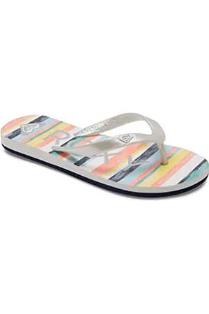 Roxy Tahiti Vii Sandale, Stripe Citrus/OLMPIAN Blue, 28 EU
