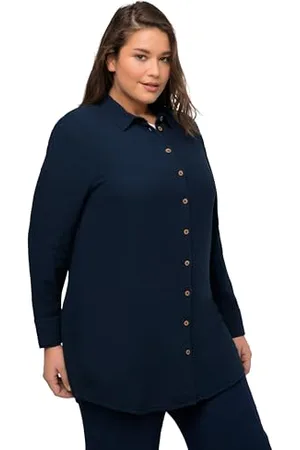 Ulla Popken Damen Shirt Blouse in Bubble Quality Bluse, , 42-44
