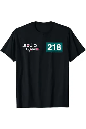 Squid Game Logo und Spieler Nummer 218 T-Shirt