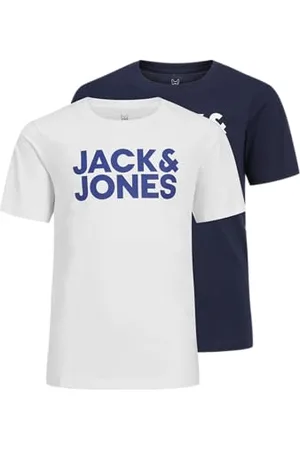 JACK & JONES JUNIOR Jungen Jjecorp Logo Tee Crew Neck 2pk Jnr T Shirt, , 140 EU
