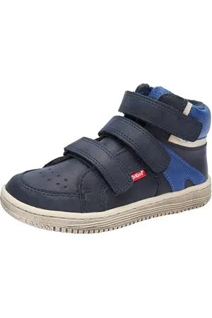 Kickers Jungen Unisex Kinder Lohan Sneaker, Blau, Weiß, Marineblau, 29 EU