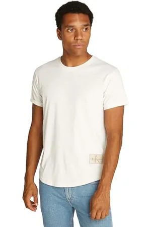 Calvin Klein Herren Badge Turn Up Sleeve J30j323482 Kurzarm Strickoberteile, , XS