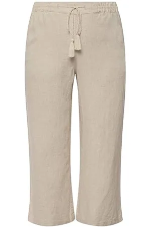 Ulla Popken Damen 7/8-Leinenhose Hose, , 46-48