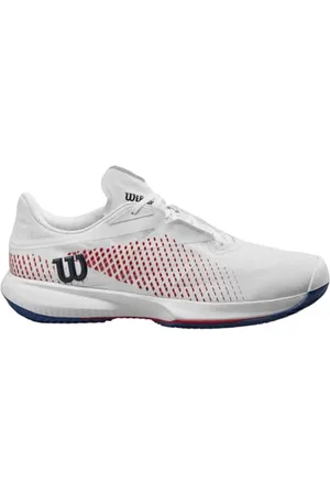 Wilson Herren KAOS Swift 1.5 Clay Tennis Shoe, White/Deja Vu Blue Red, 41 1/3 EU