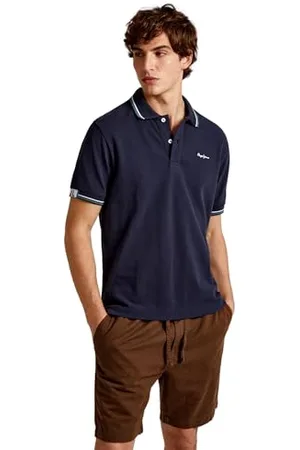 Pepe Jeans Herren Harley Polo, Blau (Dulwich Blue), M