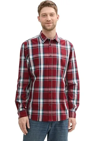 TOM TAILOR Herren Regular Fit Hemd mit Karomuster, , XL