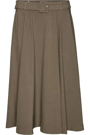VERO MODA Damen VMTARISA HW Calf Skirt Midirock, , 38