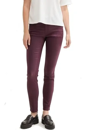 TOM TAILOR Damen Coated Alexa Skinny Jeans in Leder-Optik, , 26/32