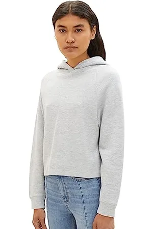 TOM TAILOR Damen 1038374 Basic Hoodie, 32510-basic Light Grey Melange, S