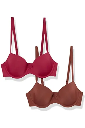 Amazon Damen Halbschalen Mikrofaser-BH Mit Verstellbaren Trägern, 2er-Pack, , 80B
