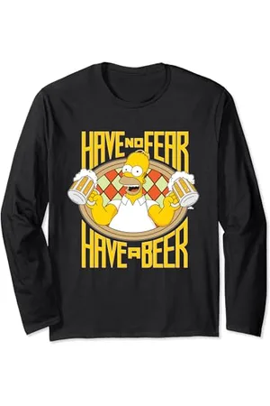 The Simpsons Die Simpsons Homer Beer Fear Chill-Out Weekend Brewmaster Langarmshirt