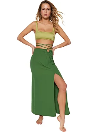 Trendyol Damen Women Midi A-line Regular fit Woven Skirt Baby Rock, , 36