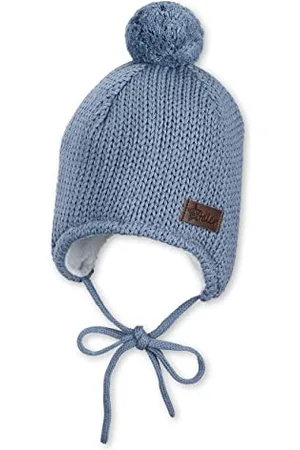 Sterntaler Unisex Kinder Strickmütze Baby Bommelmütze Strick mit Ohrenklappen, , 49