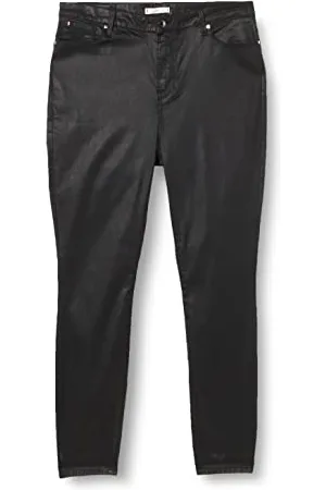 Tommy Hilfiger Damen Crv Harlem Skinny Hw A Ctd Blk Denim Hose, Coated Color Black, 46 EU
