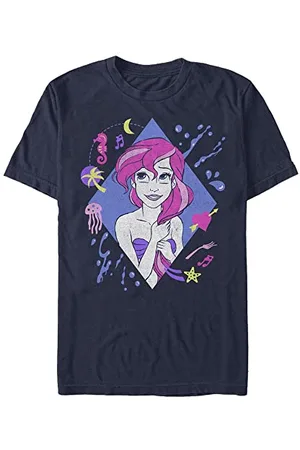 Disney Unisex The Little Mermaid 90s Ariel Organic Short Sleeve T-shirt, , L