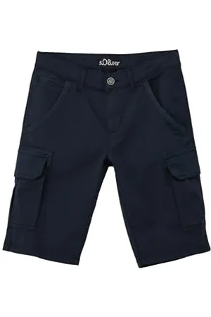 QS by s.Oliver Jungen, Seattle Cargo Bermuda, Slim Fit, Blue_5952, 152 / Big