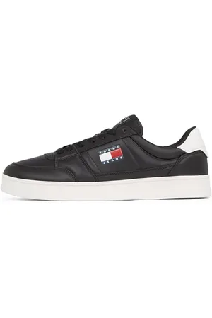 Tommy Hilfiger Herren Cupsole Sneaker The Greenwich New aus Leder, (Black), 45