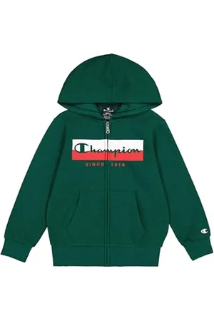 Champion Jungen Legacy Graphic Shop B (306839) -Ultra-Light Soft Compact Powerblend Fleece Full-Zip Hooded Sweatshirt, , 15-16 Years