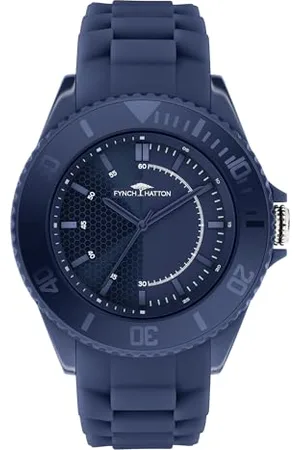 Fynch-Hatton FYNCH HATTON Herren Analog Quarz Uhr mit Silikon Armband FHT-0020-PQ