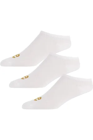 Lee Unisex White | Low Rise Designer Trainer Ankle Socks, 4-7