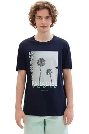 TOM TAILOR Herren T-Shirt mit Foto-Print, , XXL