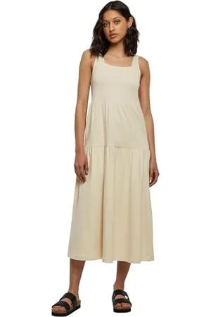 Urban classics Damen TB4784-Ladies 7/8 Length Valance Summer Dress Kleid, , XXL