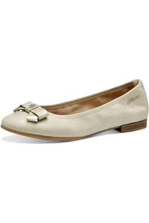 QS by s.Oliver Damen Ballerinas mit Schleife Elegant, Gold , 37