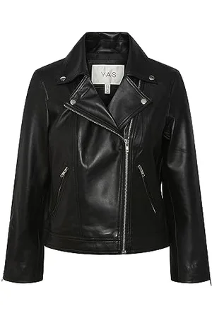 Y.A.S Y.A.S Damen PHIL 7/8 Leather Jacket NOOS Lederjacke, Black, XS