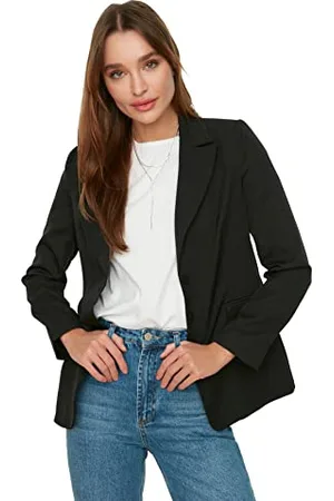 Trendyol Damen Black Button Blazer Jacket Black , , 34 EU