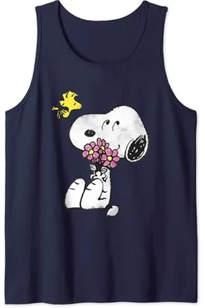Peanuts Erdnüsse Snoopy Woodstock Blumen Tank Top