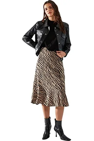 Trendyol Gemusterter MIDI-Rock, , 36