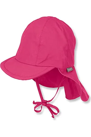 Sterntaler Schirmmütze Nacken - Mädchen Baby- und Kinder Mütze mit Nackenschutz und einsteckbaren Ohrenklappen - UV-Schutz 50+ Sommermütze zum Binden - Popeline (Bio) Kopfbedeckung - , Größe 43