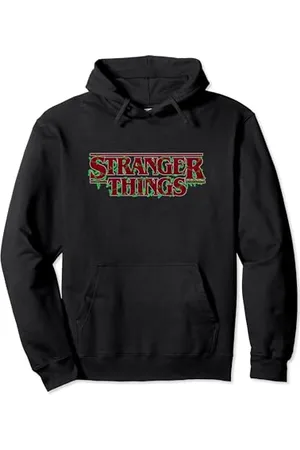 Stranger Things Weihnachten Logo Classic Lichterkette Retro Pullover Hoodie