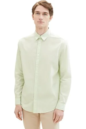 TOM TAILOR Herren Regular Fit Basic Hemd mit Streifen, , XXL