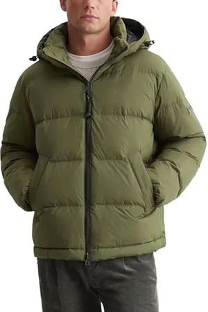 Marc O’ Polo Marc OߴPolo Herren Daunenjacke mit Kragen gefüttert, Grün (Dried Herb), M