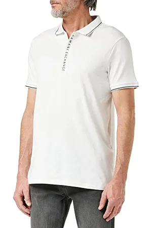Armani Exchange Herren Hidden Buttons, Stretch Cotton Poloshirt, , XS