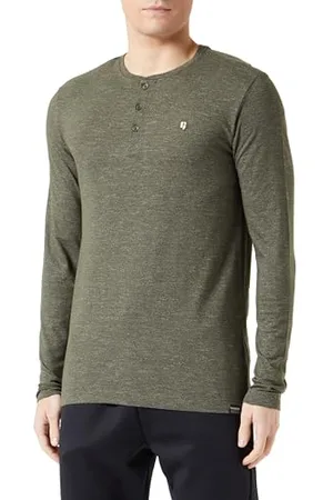 Garcia Herren Long Sleeve T-Shirt, Dark Green, M
