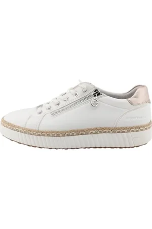 TOM TAILOR Damen 9590330001 Sneaker, White-Marble, 43 EU
