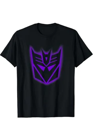 TRANSFORMERS Decpticons Dark Purple Neon Logo T-Shirt