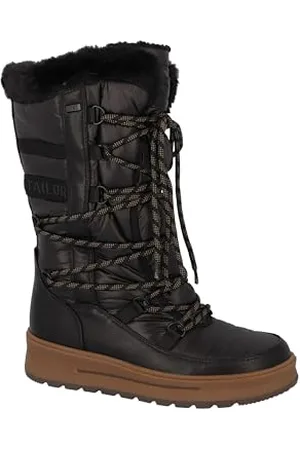 TOM TAILOR Damen 4290120006 Schneestiefel, Black-Honey, 39 EU