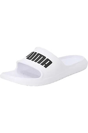 PUMA Unisex Divecat V2 Lite Slide Sandal, White Black, 38 EU