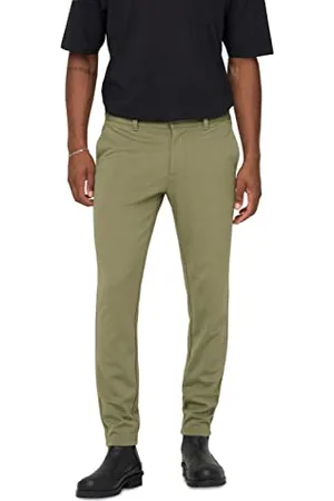 Only & Sons Herren Chino Hose ONSMARK - Tapered Fit - Schwarz Grau Blau Grün, Größe:31W / 32L, Farbvariante: 22010209
