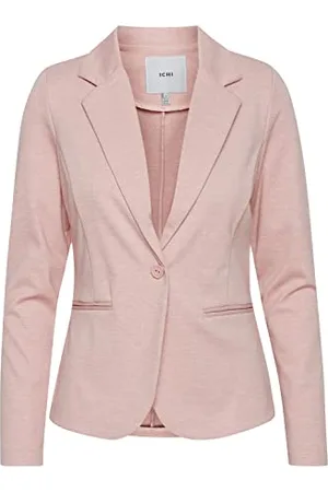 Ichi IHKATE BL Damen Blazer Kurzblazer Jacke Ein-Knopf-Blazer mit Stretch und Reverskragen, Größe:XS, Farbe: