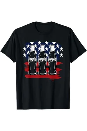 Coca-Cola Flaschen, Motiv mit Sternen und Streifen, US-Flagge T-Shirt